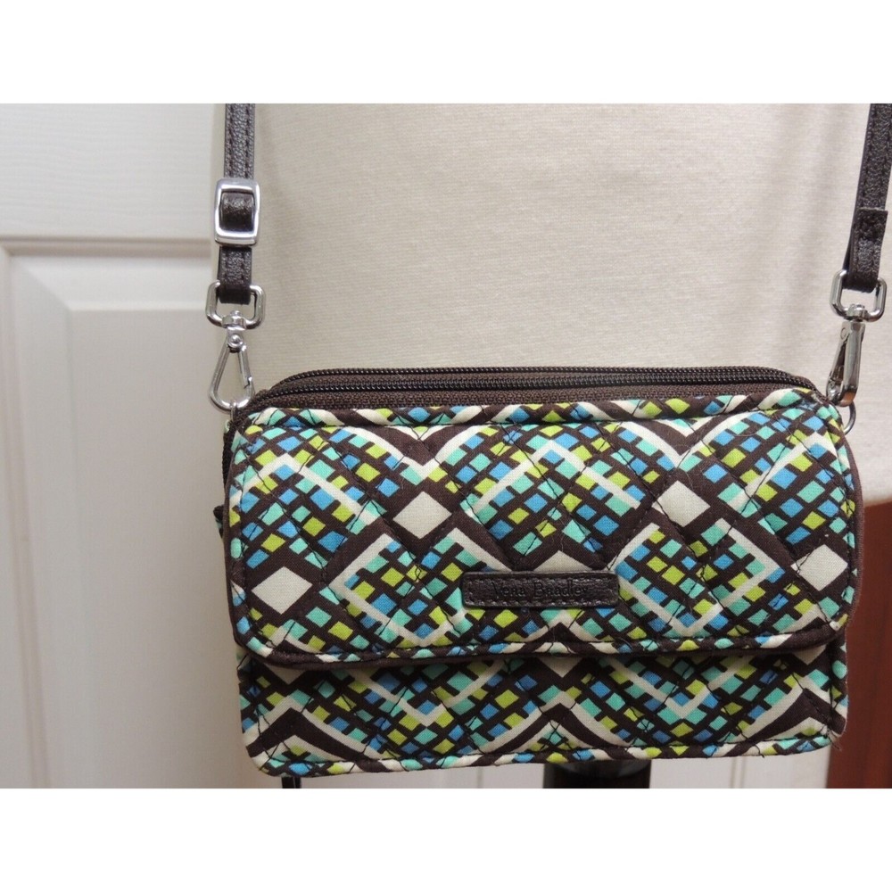 Vera Bradley RFID All in One Crossbody Bag with Wristlet Strap Rain Forest
